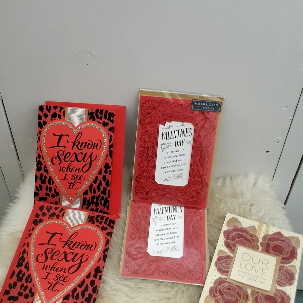 ♥New Hallmark SEXY Leopard print Valentine Cards 3 Black Red & more